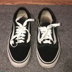Women Black Vans Size 8
